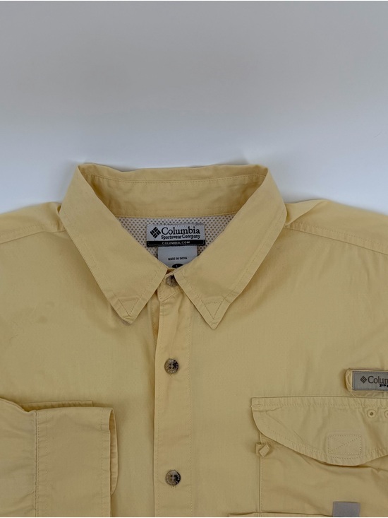 Columbia Other - Columbia Men’s Short-Sleeve Button-Down Shirt in Pale Yellow
